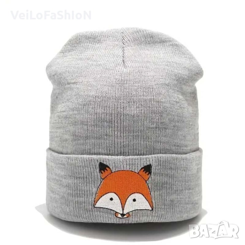 Нова зимна детска шапка с Лисичка, снимка 3 - Шапки, шалове и ръкавици - 46833629