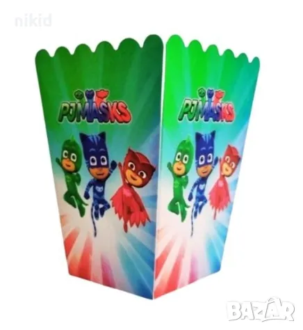  PJMASKS PJ Masks PJ Mask Парти кутия за дребни лакомства пуканки и др, снимка 1 - Кутии за храна - 21045726