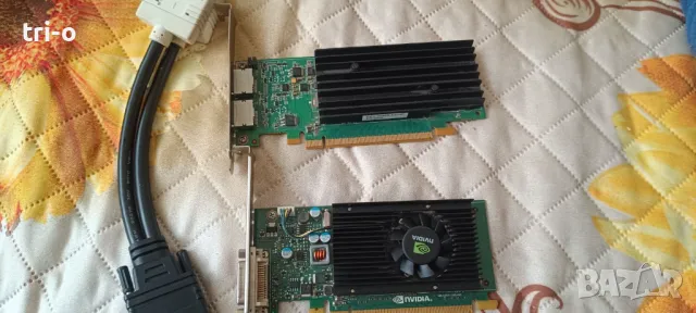 Комплект видео карти NVidia NVS 315 и 295 + преходник за 2 монитора