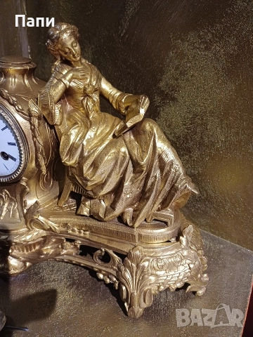 Фигурален античен каминен часовник Diplan & Salles, снимка 11 - Антикварни и старинни предмети - 52712546