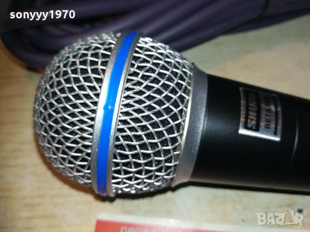 shure beta sm58s profi mic с кабел и държач 2003211950, снимка 4 - Микрофони - 32240064