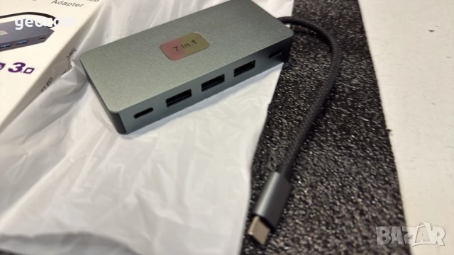 7в1 USB Type-C HUB (Нов,4K 2xHDMI,2xType-C,3xUSB v.3.0), снимка 2 - Други - 52730523