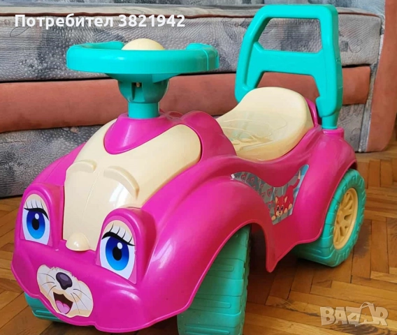 Пластмасов кракомобил с отделение за багаж под седалката, снимка 1