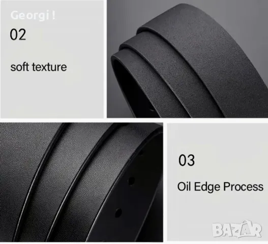 Мъжки дизайнерски кожени колани /Черен и кафяв естествена кожа!, снимка 13 - Колани - 49756648