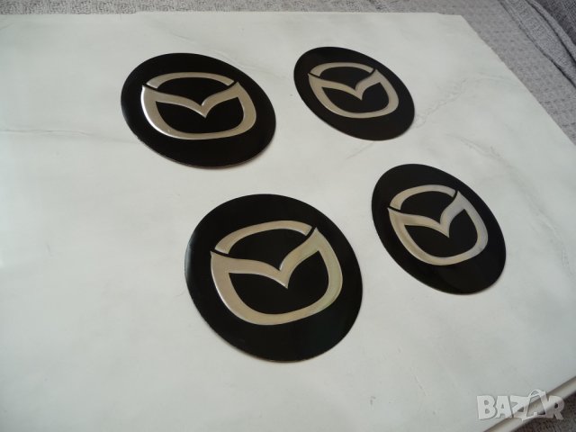 4 емблеми Мазда Mazda метални алуминиеви джанти лети волан, снимка 2 - Аксесоари и консумативи - 38673379