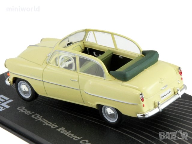 Opel Olympia Rekord Cabrio-Limousine 1954 - мащаб 1:43 на DeAgostini моделът е нов в PVC дисплей-кей, снимка 2 - Колекции - 44096758