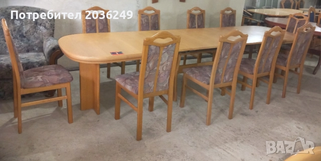 Комплект масивна разтегателна маса- Автомат с 10 стола и много нива на разтягане, снимка 3 - Маси - 52433425