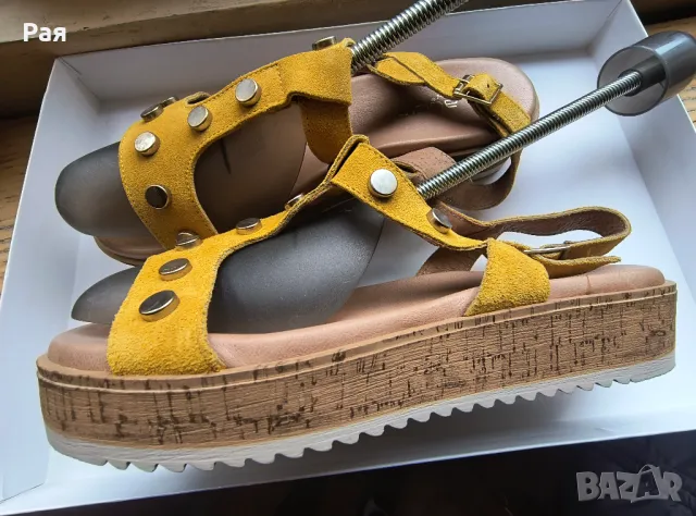 Дамски кожени сандали Claudia by Isaberi, снимка 3 - Сандали - 50028250
