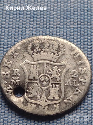 Сребърна монета 2 реала 1808г. Карлос четвърти Мадрид Испания 13629, снимка 6 - Нумизматика и бонистика - 42968431