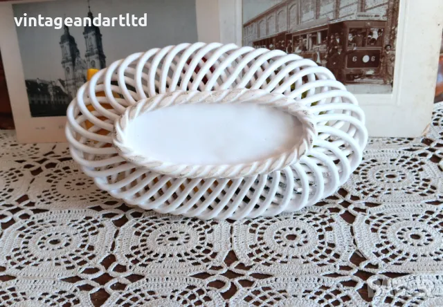 Порцелан фруктиера, снимка 4 - Антикварни и старинни предмети - 47483593