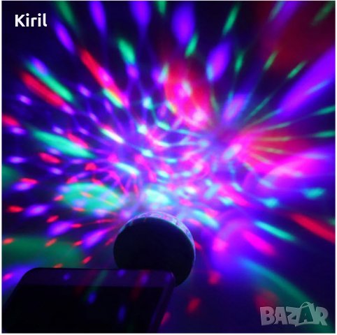 Мини usb диско топка за телефон, компютър кола , снимка 1