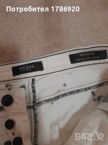 Бели дънки Guess Vanille Relaxed Low, снимка 5 - Дънки - 43613655