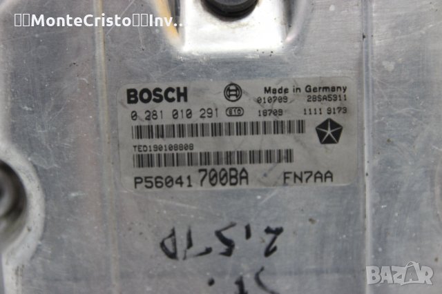 Моторен компютър ECU Jeep Cherokee (2001-2008г.) 0 281 010 291 / 0281010291 / P56041700BA, снимка 2 - Части - 34795301