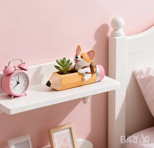 Молд кашпа куче с молив, снимка 3 - Форми - 53162764