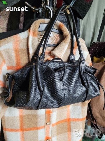 ЕСТЕСТВЕНА КОЖА,  черна чанта, снимка 6 - Чанти - 43397526