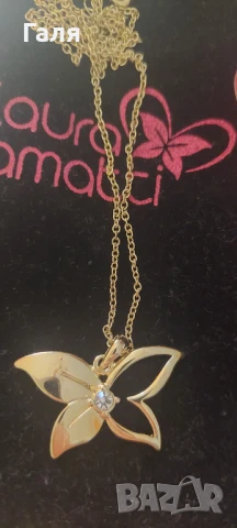 Комплект гривна и колие с пеперуда, снимка 4 - Колиета, медальони, синджири - 51428554