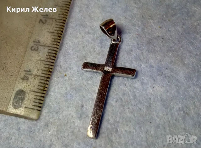 СТИЛЕН СРЕБЪРЕН КРЪСТ РОДИРАНО СРЕБРО S925 ПРОБА НАГРЪДНО КРЪСТЧЕ 36516, снимка 7 - Колиета, медальони, синджири - 48953867