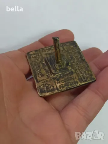 Бронзова част от просфор печат за хляб .Цена 70 лв, снимка 3 - Антикварни и старинни предмети - 48396096