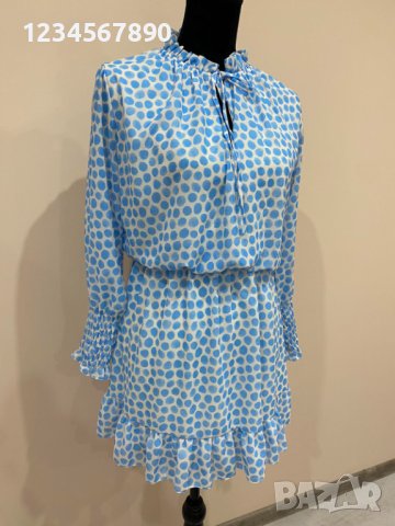 Ефирна рокля в небесно синьо, снимка 2 - Рокли - 40445341