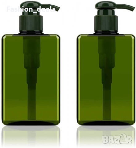 Нови 2 броя Бутилка с дозатор за многократно пълнене 280ml сапун баня