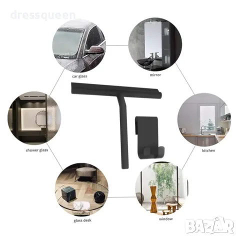 4337 Перо за почистване на душ кабини и стъкла с поставка, снимка 3 - Други стоки за дома - 48882668