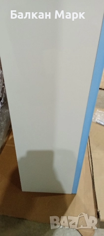Шкаф за баня – бял гланц, 140×35×20 см – вакуумно ламиниран, със забележки, снимка 6 - Шкафове - 52564441