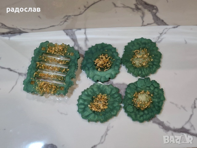 Подложки за чаши епоксидна смола , снимка 2 - Други стоки за дома - 53438723