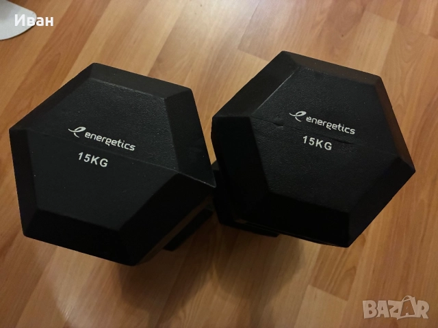 Хексагонални дъмбели 15 кг., снимка 3 - Фитнес уреди - 52698152