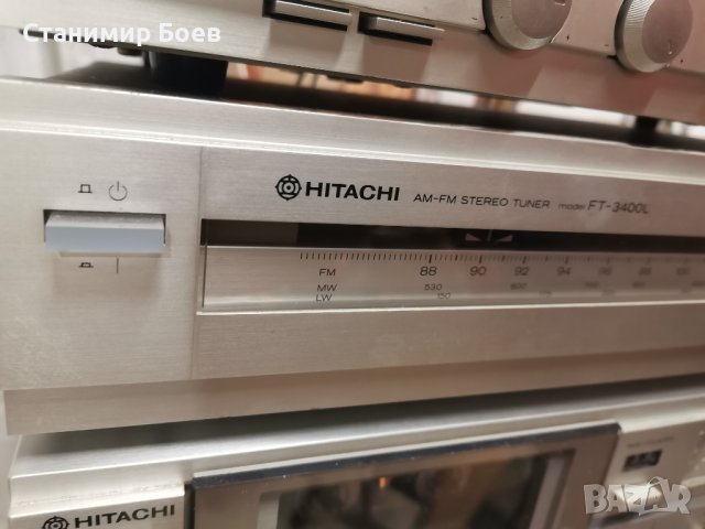 Касетен дек, тунер и усилвател страхотен сет от Hitachi, снимка 8 - Аудиосистеми - 41360070