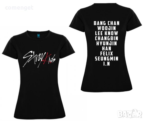 НОВО! ДАМСКИ и ДЕТСКИ тениски STRAY KIDS K-POP - 2 МОДЕЛА! Или с ТВОЯ идея!, снимка 2 - Детски тениски и потници - 42843363
