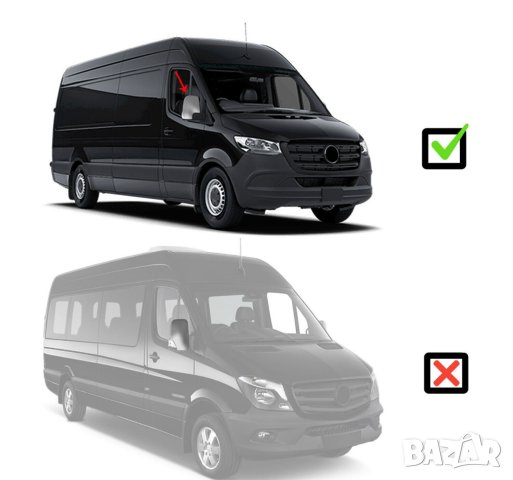 хромирани капаци за огледала за Mercedes Sprinter 2019-2023, снимка 3 - Аксесоари и консумативи - 40510010