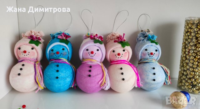 Ръчно изработени снежковци, снимка 8 - Декорация за дома - 30180787