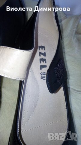 Дамски обувки EZEL, шити и лепени, със стелка от естествена кожа, снимка 5 - Дамски ежедневни обувки - 28073261
