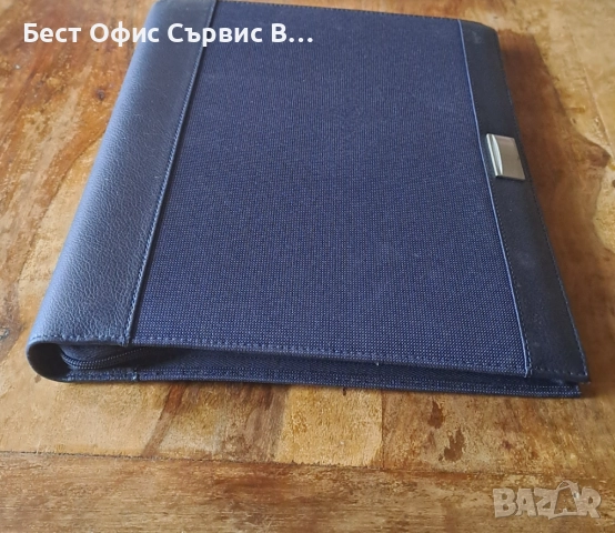 папка за документи класьор с 4 ринга син с цип кожа с полиестер Марксман Marksman А4 , снимка 7 - Ученически пособия, канцеларски материали - 52554618