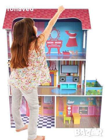 Детска къща за кукли с мебели Разпродавам