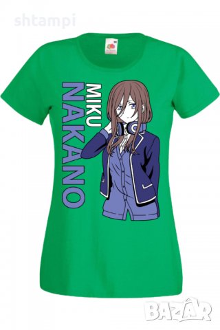 Дамска тениска The Quintessential Quintuplets Miku Nakano,Анимация,игра,Празник,Повод., снимка 7 - Тениски - 38074673