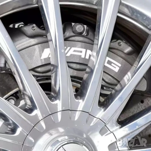 Комплект 6 броя AMG лепенки стикери – черни или бели стикери за спирачни апарати– 3 размера, снимка 3 - Аксесоари и консумативи - 50803323