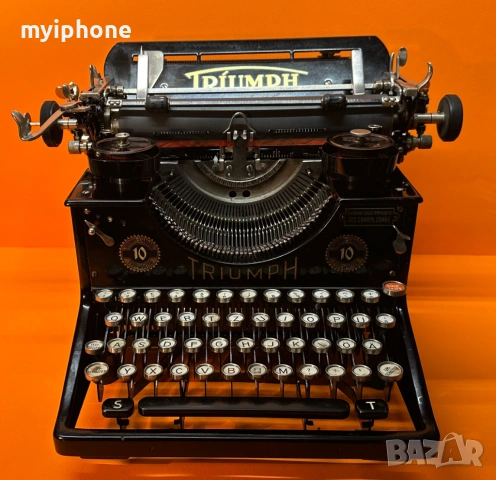 Мнго Стара Пишеща Машина TRIUMPH 10 / 1930 г. за Генерално Представителство Лео Сафиръ София , снимка 2 - Антикварни и старинни предмети - 53478494