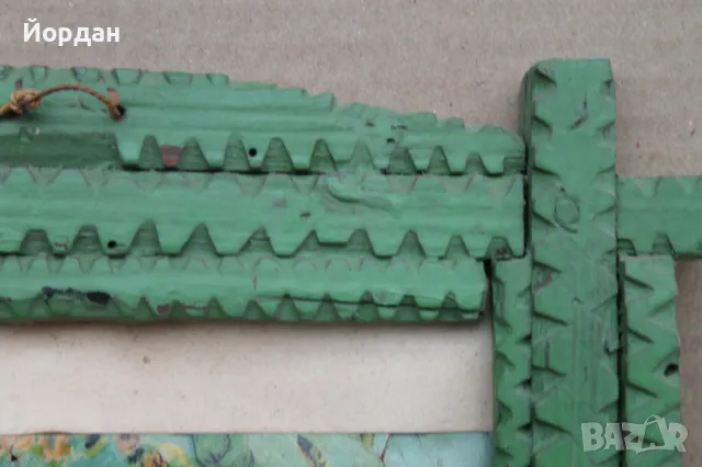 Стара примитивна рамка с Икона, снимка 3 - Антикварни и старинни предмети - 47957313