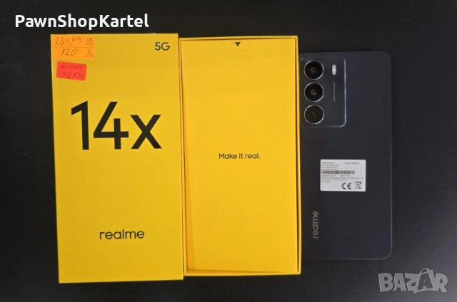 Продавам чисто нов телефон Realme 14x 5G – 128GB / 6GB RAM, снимка 2 - Други - 53560731