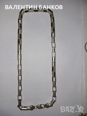 Масивен сребърен синджир, снимка 1 - Колиета, медальони, синджири - 44071038