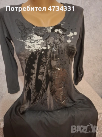 Дамска сива Рокля, снимка 2 - Рокли - 53478746