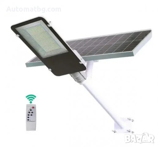 Улична соларна лампа Automat, 200W, 6500K, IP66, Регулируем панел