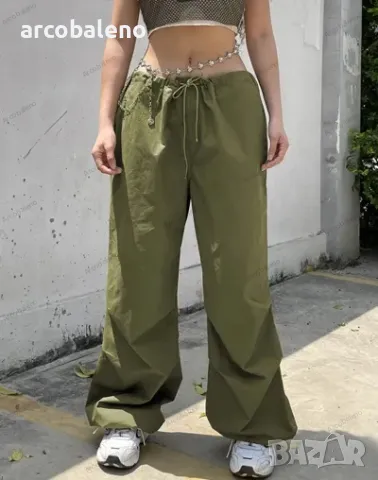 Дамски свободни ретро панталони с връзки, 4цвята , снимка 6 - Панталони - 50094757
