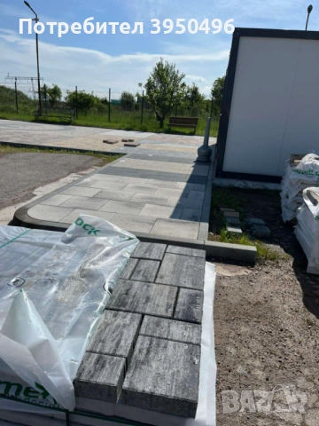 Паваж Ретанго комби 6см, цвят: графитено-бял /меланж/ - #Земелрок, снимка 4 - Строителни материали - 53059781