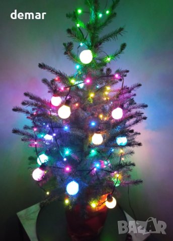 B-right 100 LED+20 крушки USB RGB гирляндни светлини, 12 режима 12,5M, снимка 10 - Декорация за дома - 43340295