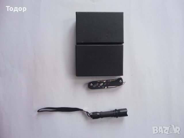 Сгъваем нож комплект с фенерче , снимка 2 - Ножове - 40628701