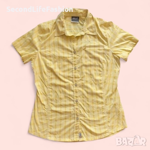 Дамска риза Jack Wolfskin, размер S жълта UV защита.