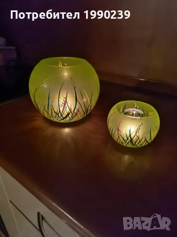 Стъклени купи за декорация – огнеупорно стъкло, снимка 5 - Декорация за дома - 48356287