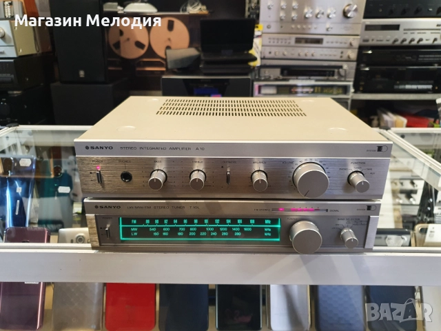 Усилвател Sanyo A 10 + тунер Sanyo T 10L В отлично техническо и визуално състояние., снимка 2 - Ресийвъри, усилватели, смесителни пултове - 51830733